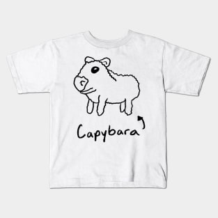 Crappy Capybara Drawing Kids T-Shirt